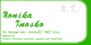 monika knosko business card